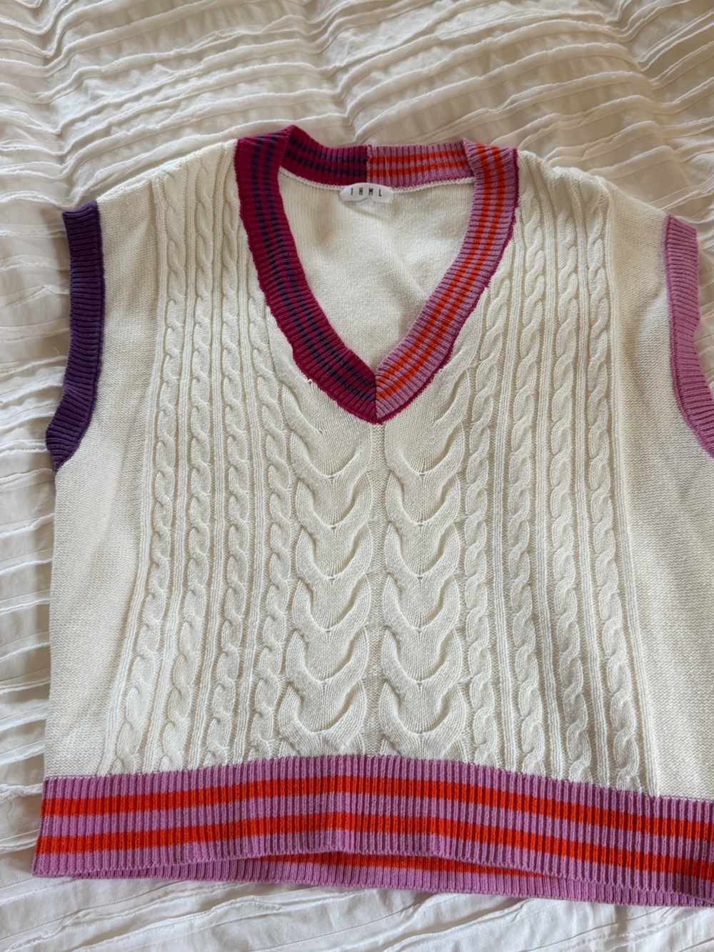 THML cable knit sweater vest